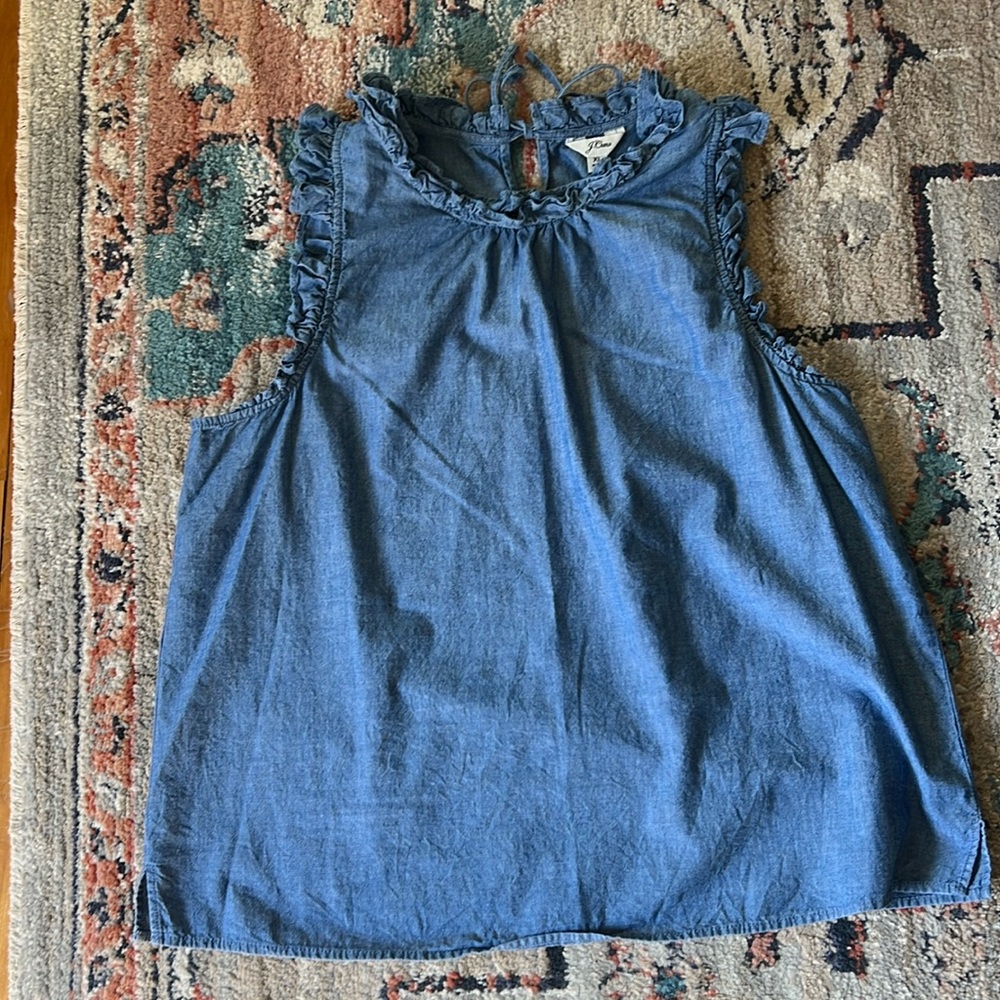 j.Crew Chambray Sleeveless Top XL